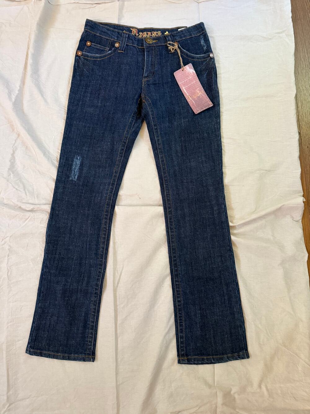 Women's Y2K NWT AJeans Size 9 Straight Leg Embroidered Pocket Jeans